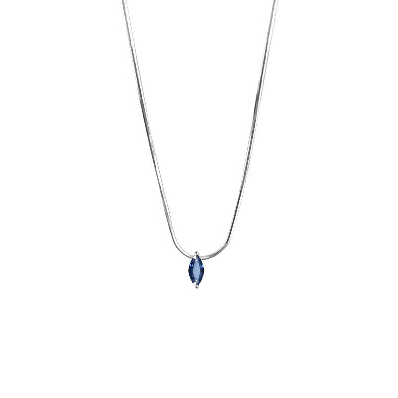 Water Drop Zircon Female French Minimalist Light Luxury Minority Necklaces