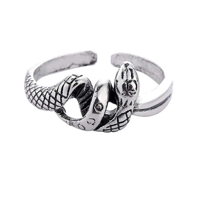 Spirit Snake Ornament Retro Punk Exaggerated Personalized Rings