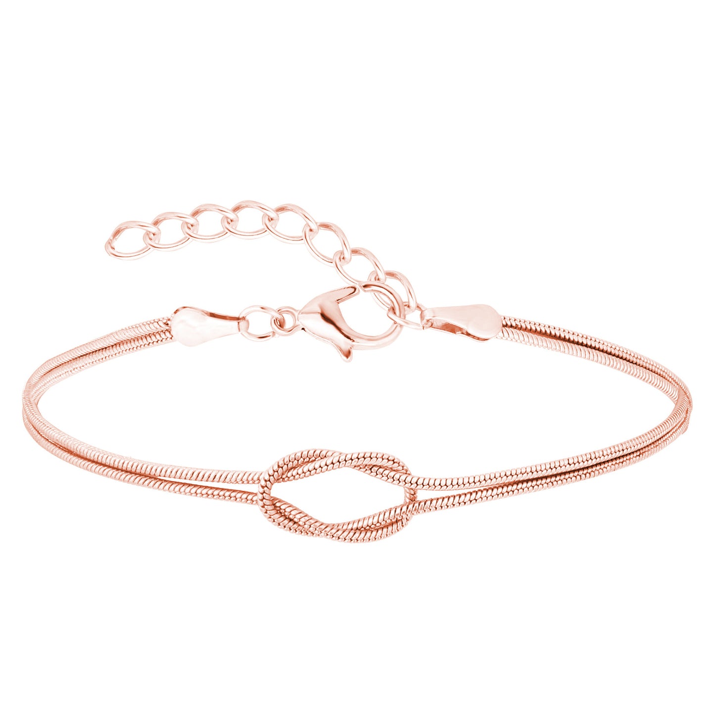 Knotted Snake Bone Golden Love Knot Bracelets