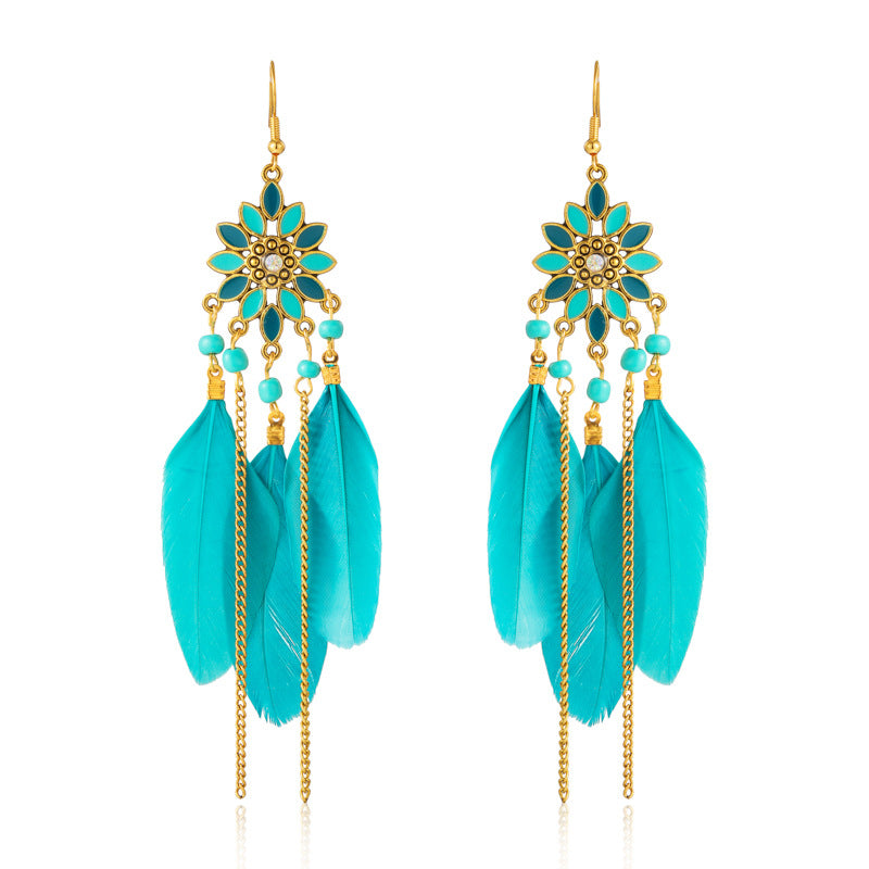 Chain Tassel Feather Elegant Fashion Your Earrings