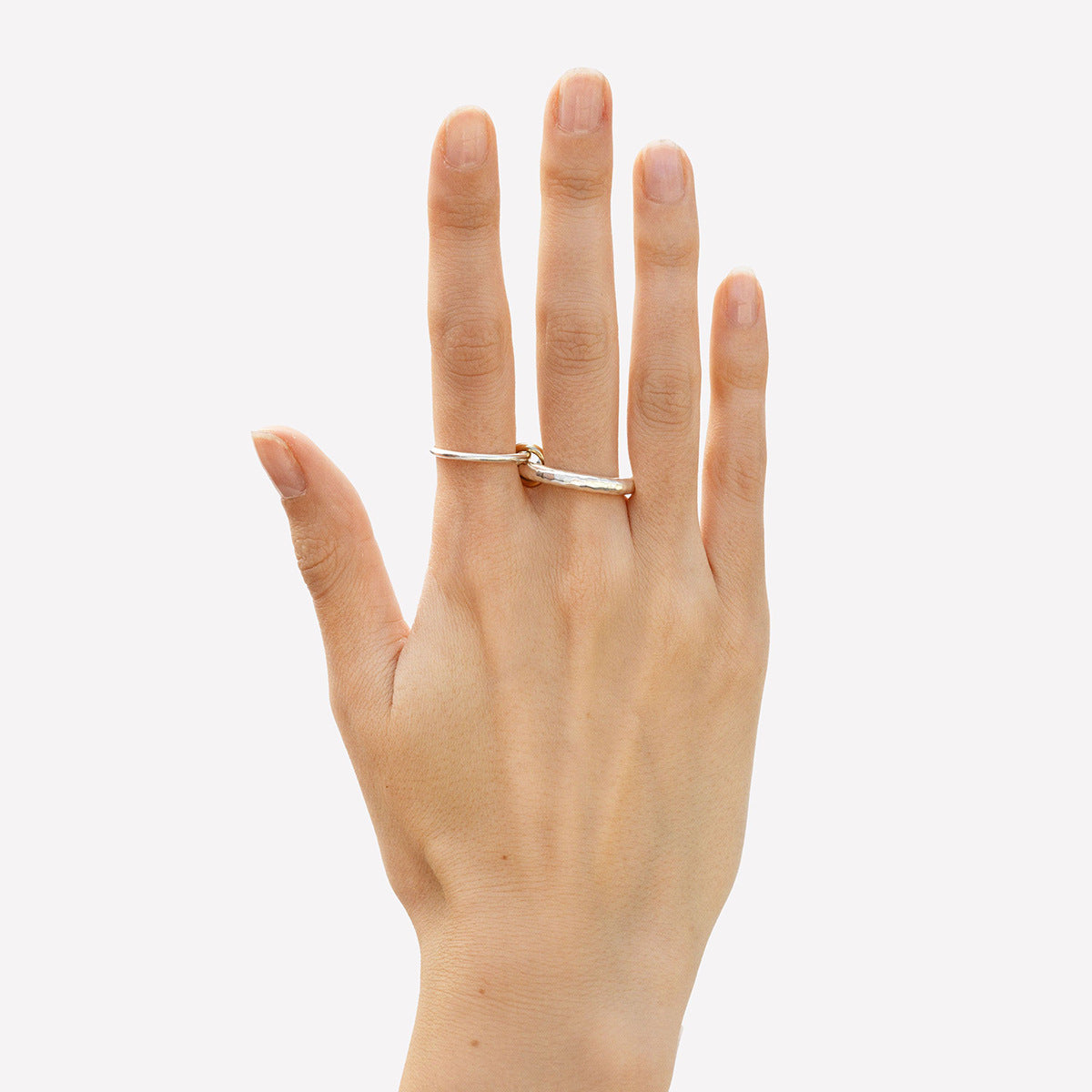 Ornament Stainless Steel Simple High-grade Twin Rings