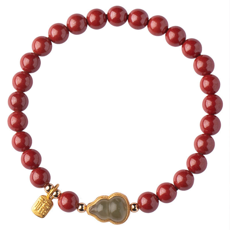Cinnabar Gourd Blessing Card Fu Lu Purple Bracelets