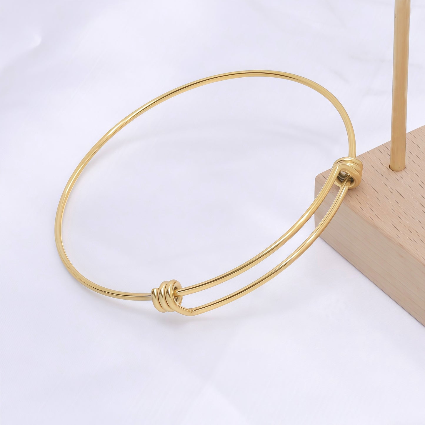 Stainless Steel Coil Push-pull Telescopic Adjustable Mouth Bracelet