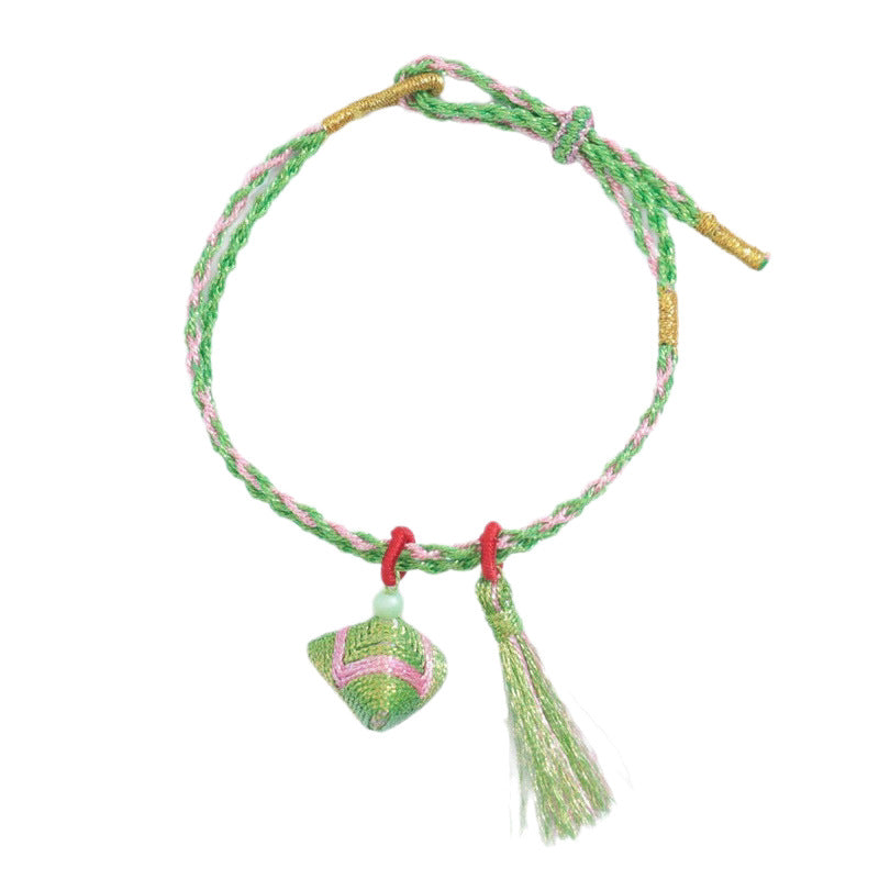 Small Tassel Hand-woven Adjustable Carrying Strap Holiday Bracelet