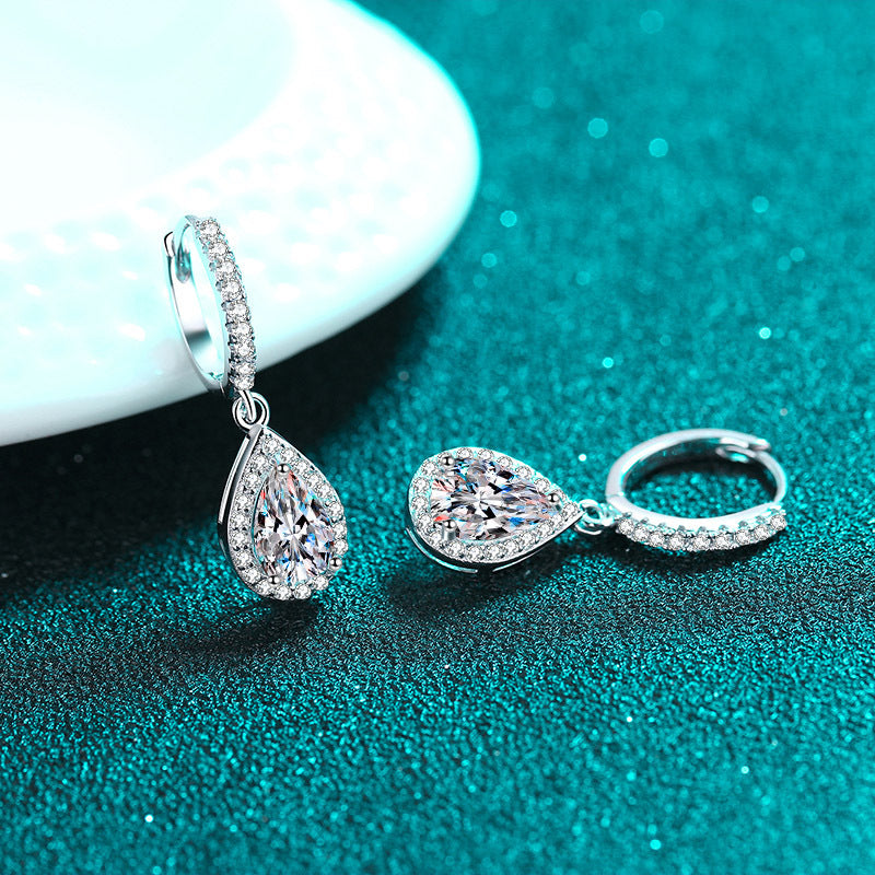 Women's Sterling Sier Moissanite Ear Clip Gold Rings