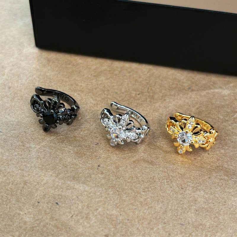 Cross Iris Design High Sense Delicate Ear Clip