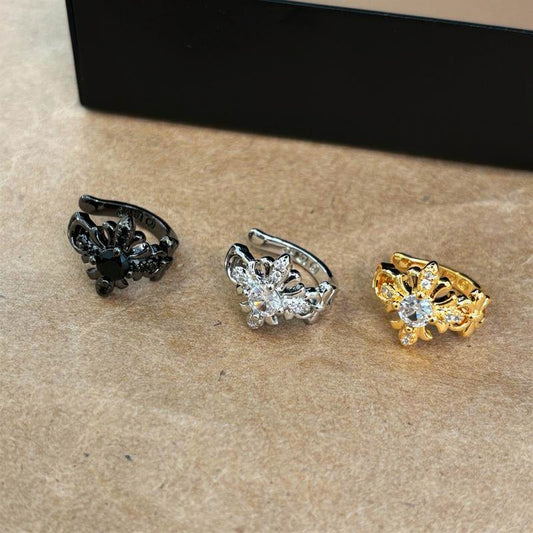 Cross Iris Design High Sense Delicate Ear Clip