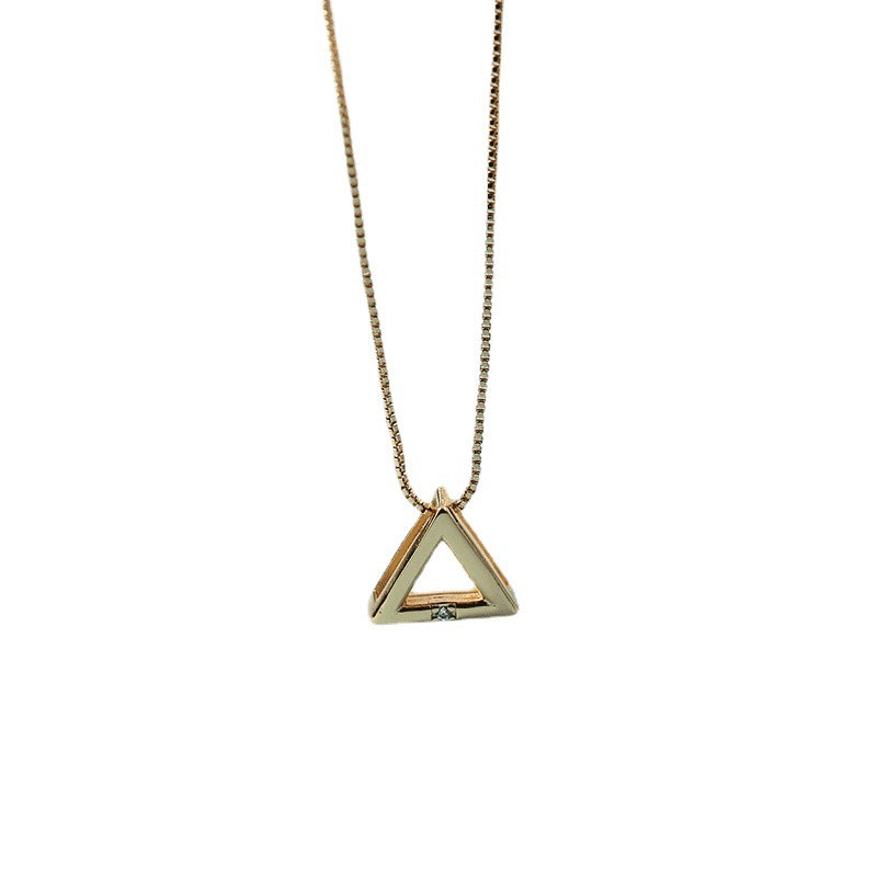 Women's Simple Rhinestone Triangle For Niche Design Necklaces