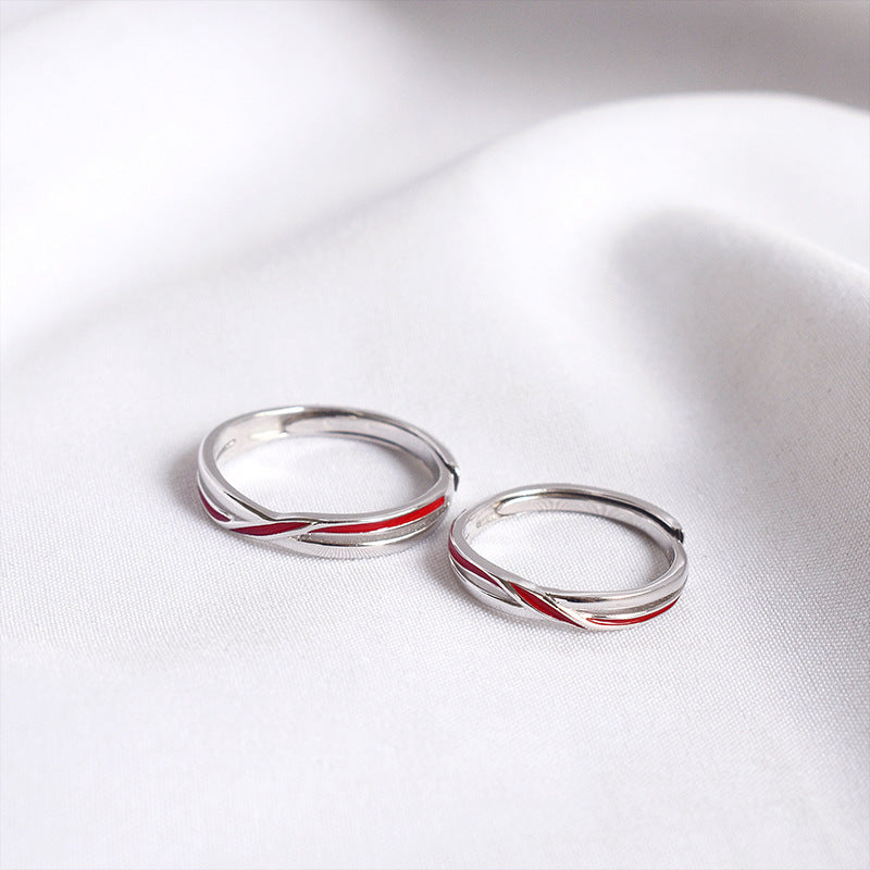 Women's & Men's Simple Light Luxury Long Distance Relationship Design Rings