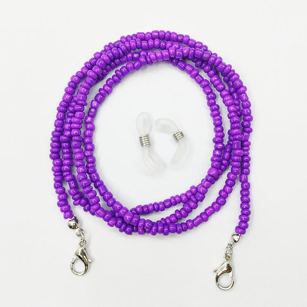 Mask Lanyard Glass Beads Eyeglasses Chain Necklaces