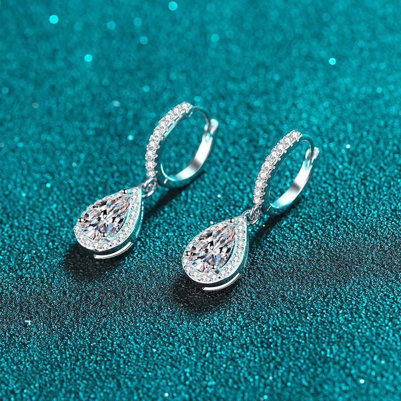 Women's Sterling Sier Moissanite Ear Clip Gold Rings
