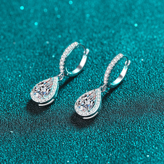 Women's Sterling Sier Moissanite Ear Clip Gold Rings