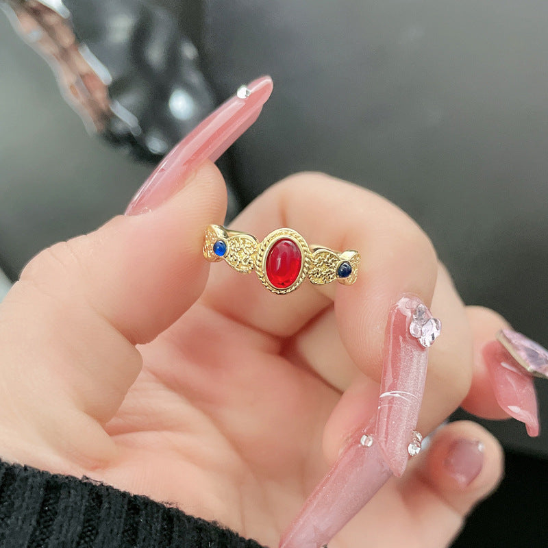 Opening Female Cold Style Metal Sweet Cool Rings