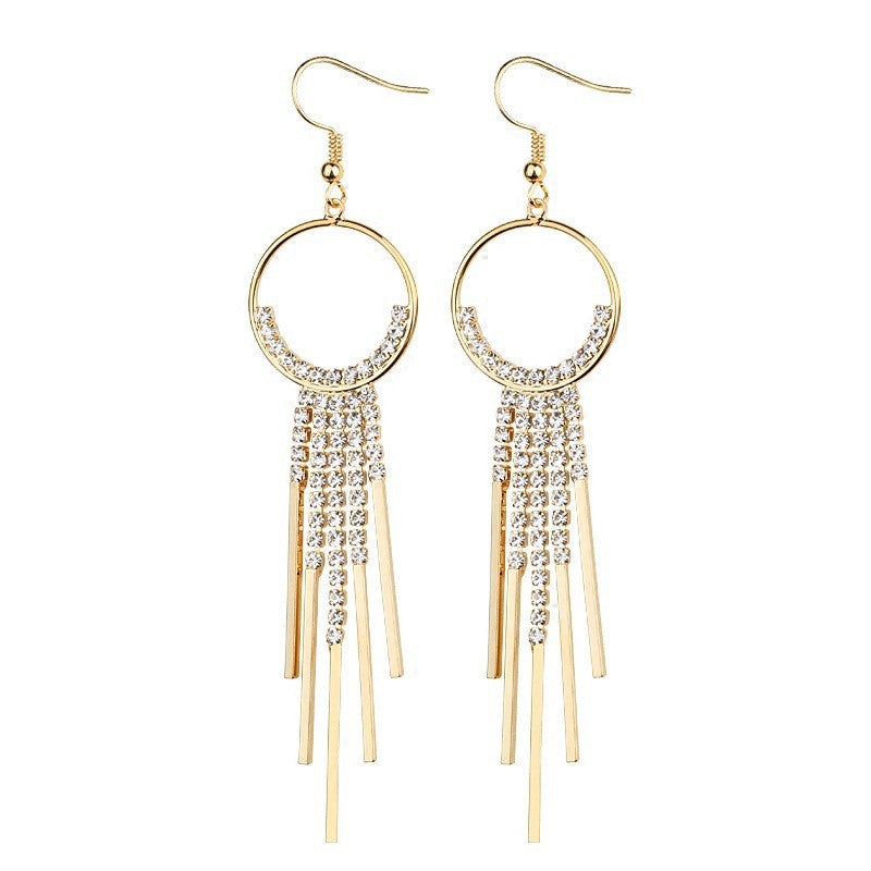 Design Fashion Geometric Trend Round Tassel Earrings