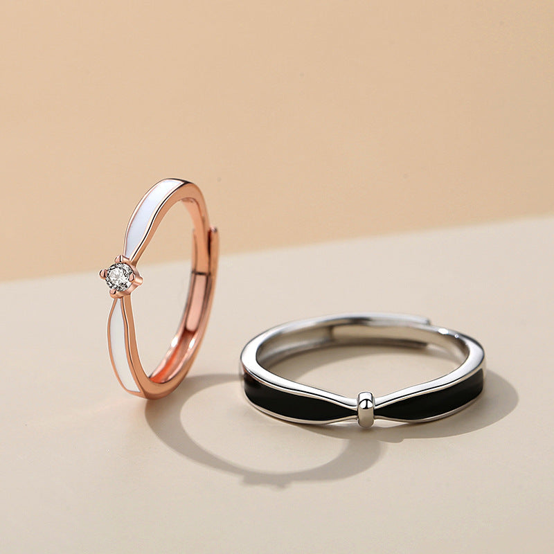 Pair Design Simple Light Luxury Long-distance Rings