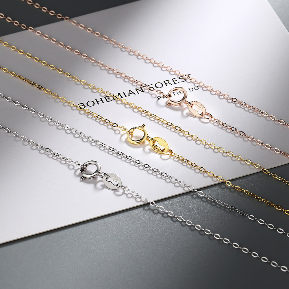 Sterling Sier Box Chain Cross Universal Necklaces