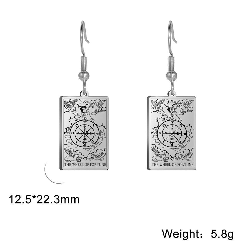 Classic Retro Tarot Series Personality Fashion Earrings