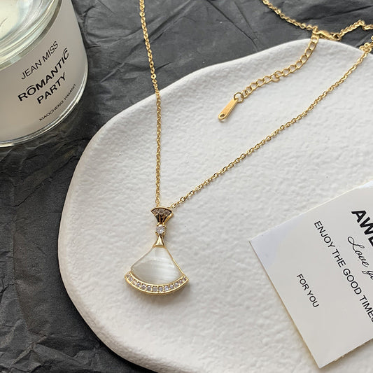 Nail Female Titanium Steel Rose Gold Necklaces