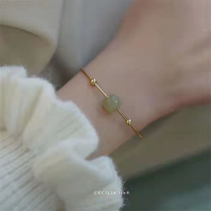 Natural Special Interest Light Luxury Gold French Retro Bracelets