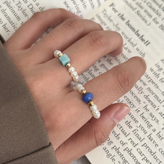 Beads Niche Design Advanced Finger Light Luxury Rings