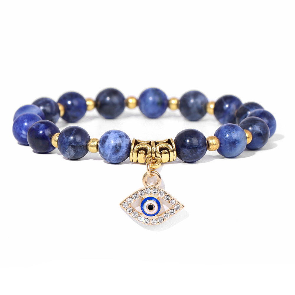 Women's & Men's Natural Stone Beads Female Devil's Eye Bracelets