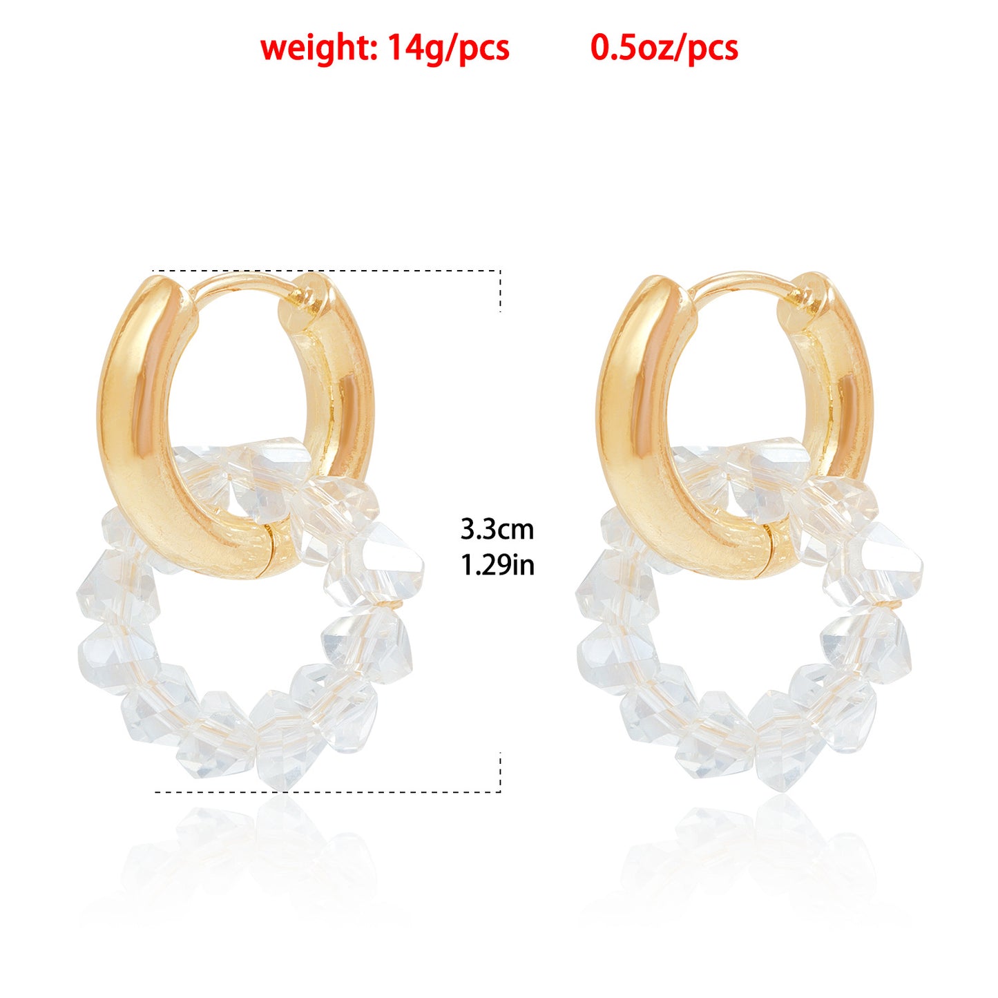 Hoop Hot Pointed Crystal Personality Minimalist Elegant Earrings