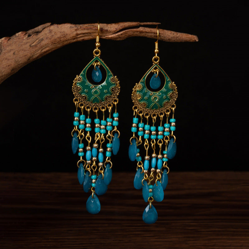 Long Fringe Special Ins Slimming Face Earrings