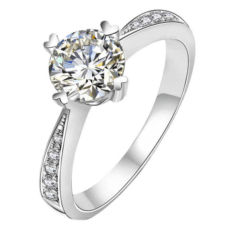 Women's Moissanite Classic Karat Live Female Broadcast Rings