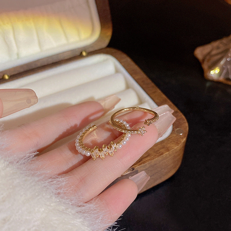 Style Retro Set Female Niche High-grade Rings