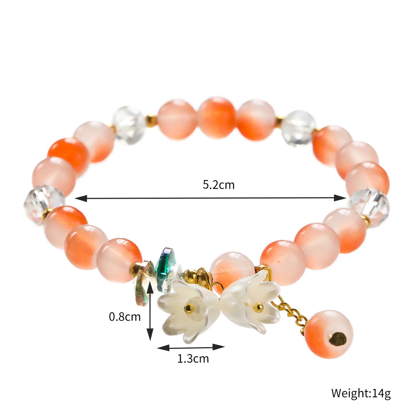 Floral Butterfly Niche Glaze Gift Friend Bracelets