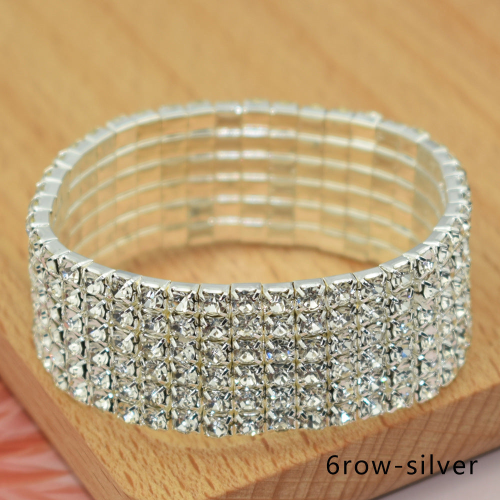 Bridal Ornament Rhinestone Exaggerated Korean Simple Bracelets