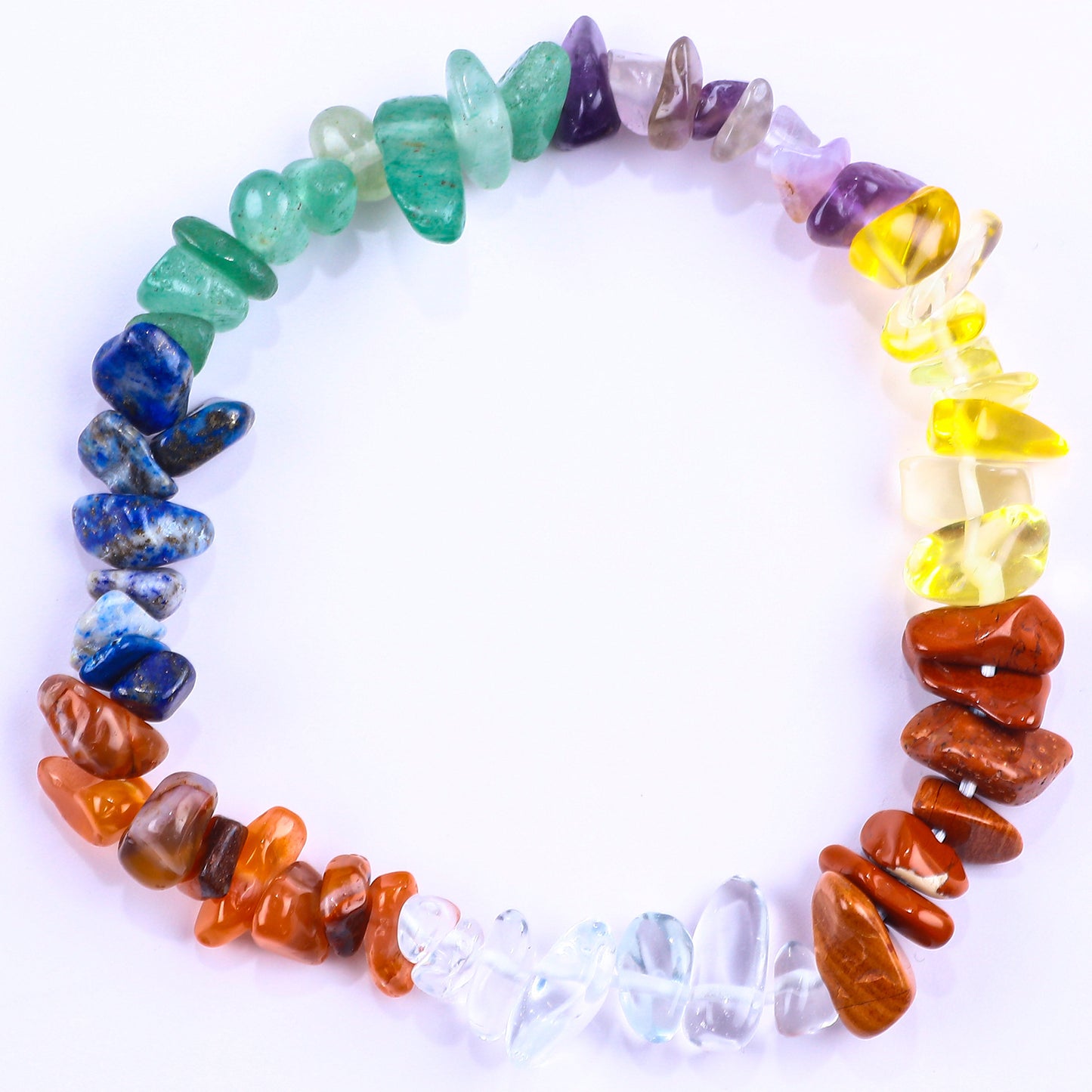 Women's Natural Stone Crystal Gravel Stretch Irregular Bracelets