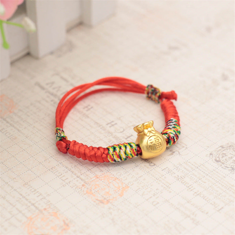 Children's Colorful Carrying Strap Hand-woven Red Rope Bracelets