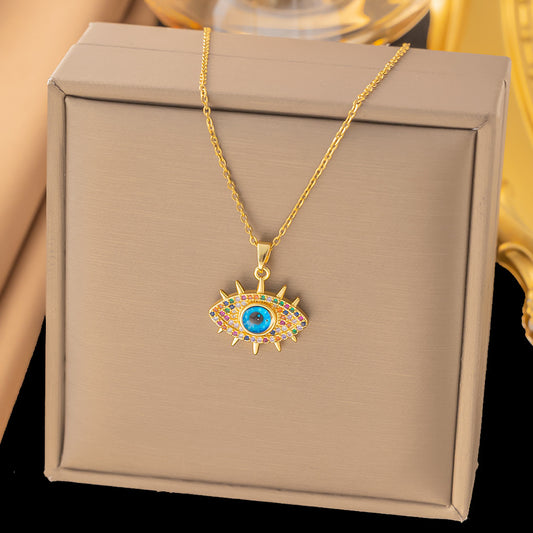 Women's Devil's Eye Advanced Personality Clavicle Chain Necklaces
