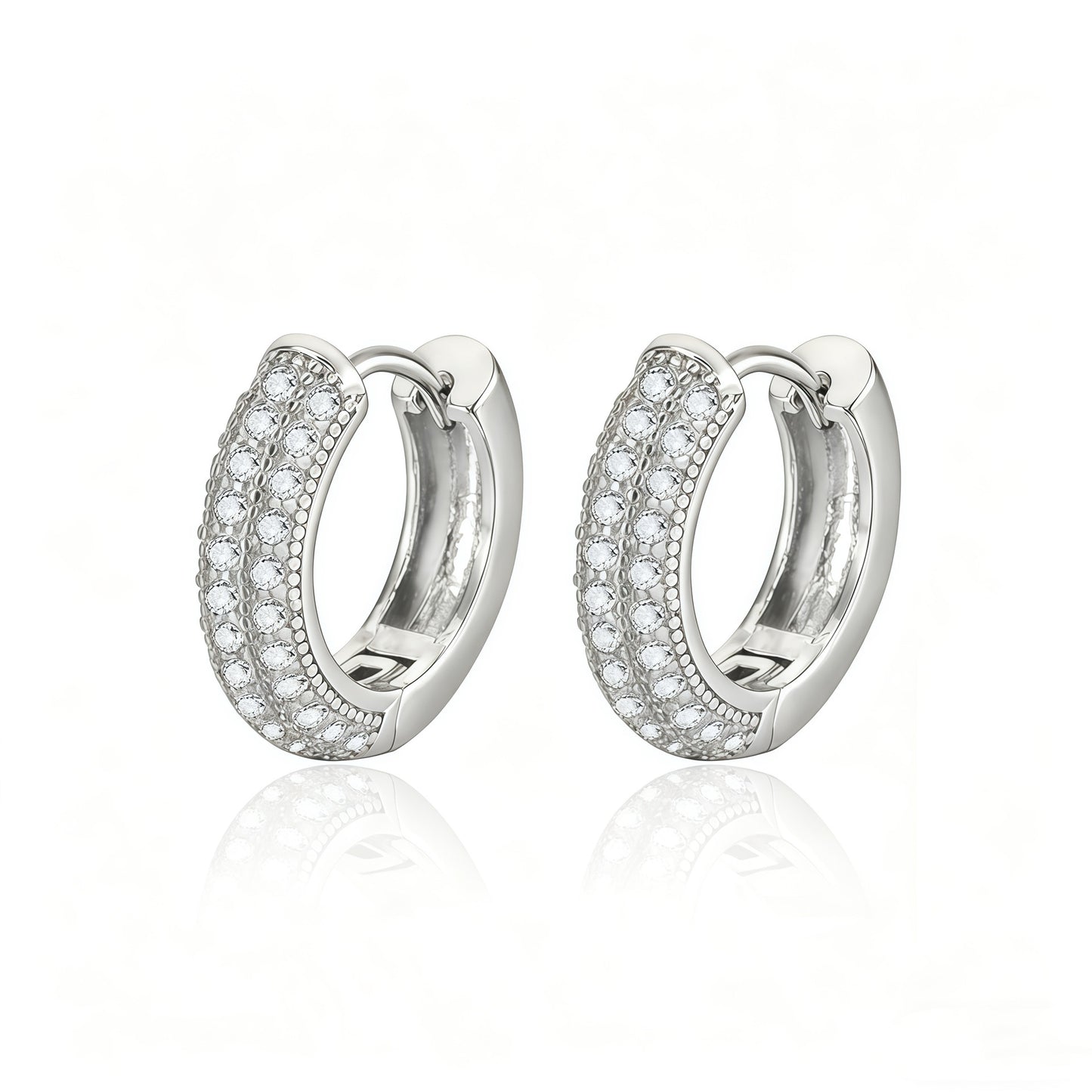 Unique Small Inlaid Zircon Stylish Simple Versatile Light Luxury Everyday Earrings