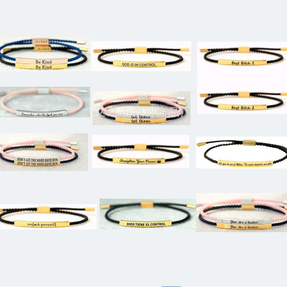 God Bless Hand-woven Stretchable Fashion Tubular Bracelets