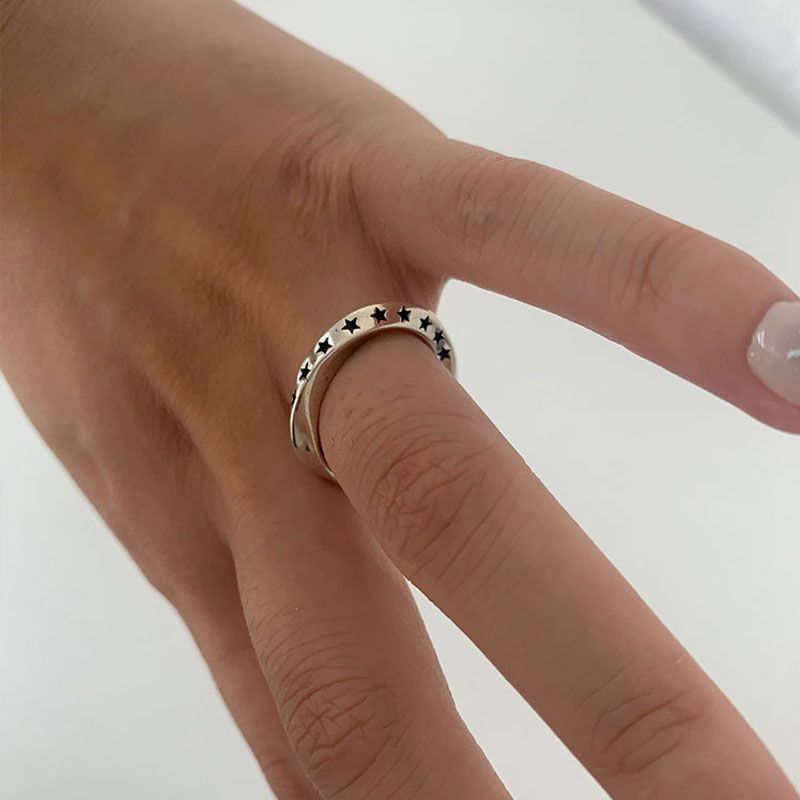 Retro Advanced Distressed Index Finger Open Daily Adjustable Niche Ring