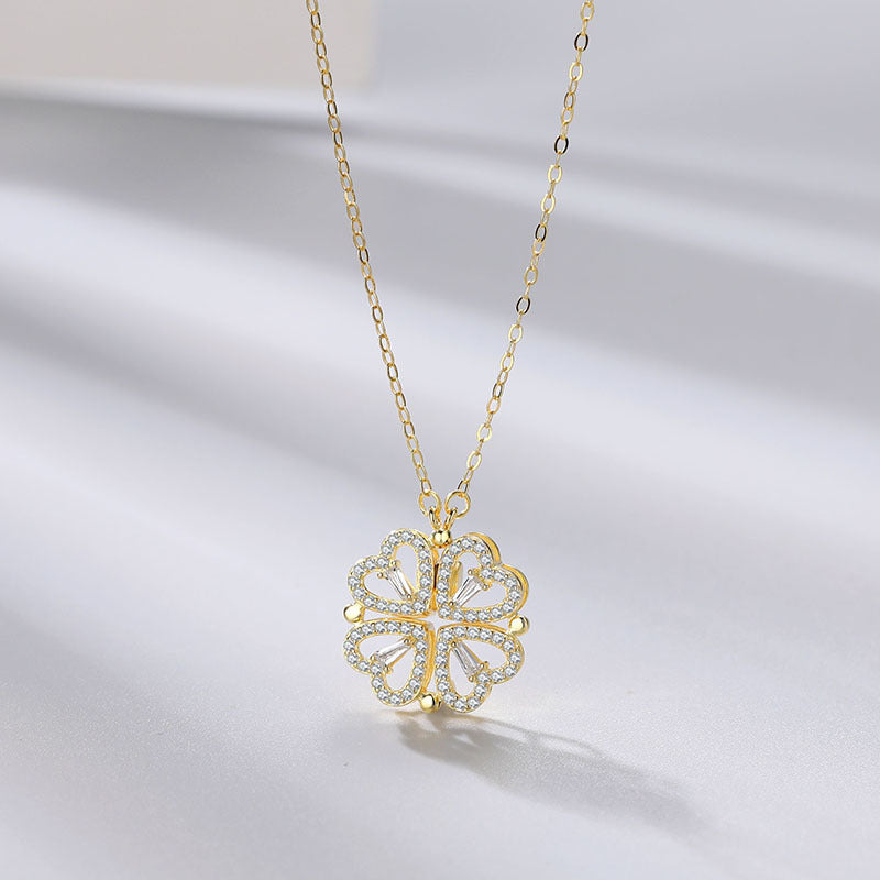 Women's Clover Can Split Simple Clavicle Necklaces