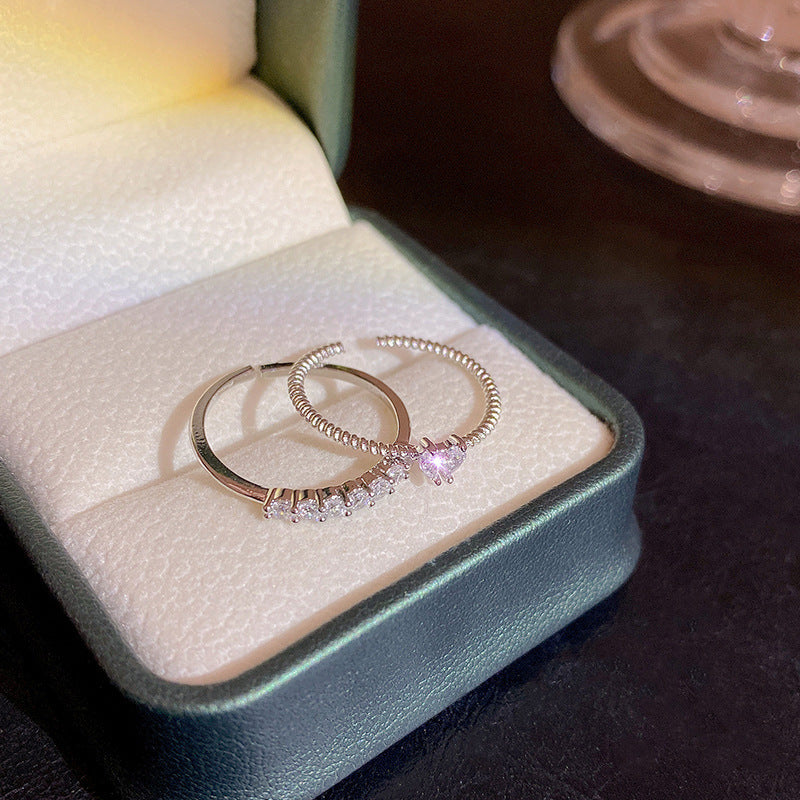 Style Retro Set Female Niche High-grade Rings