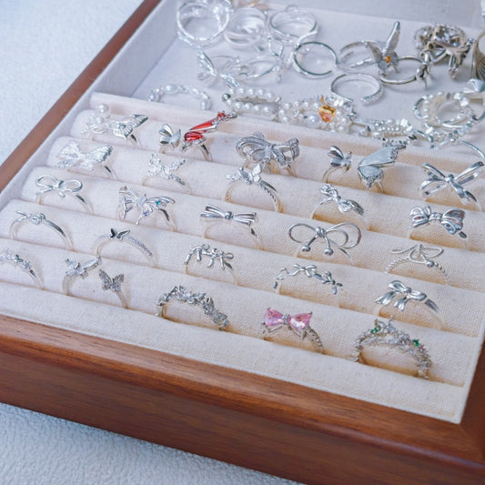 Women's Sterling Sier Style Niche High-grade Light Rings