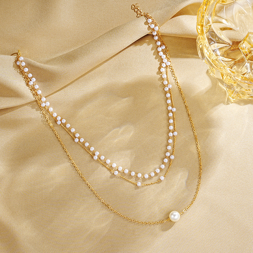 Women's Fashion Pearl Chain Light Luxury Temperament Pendants