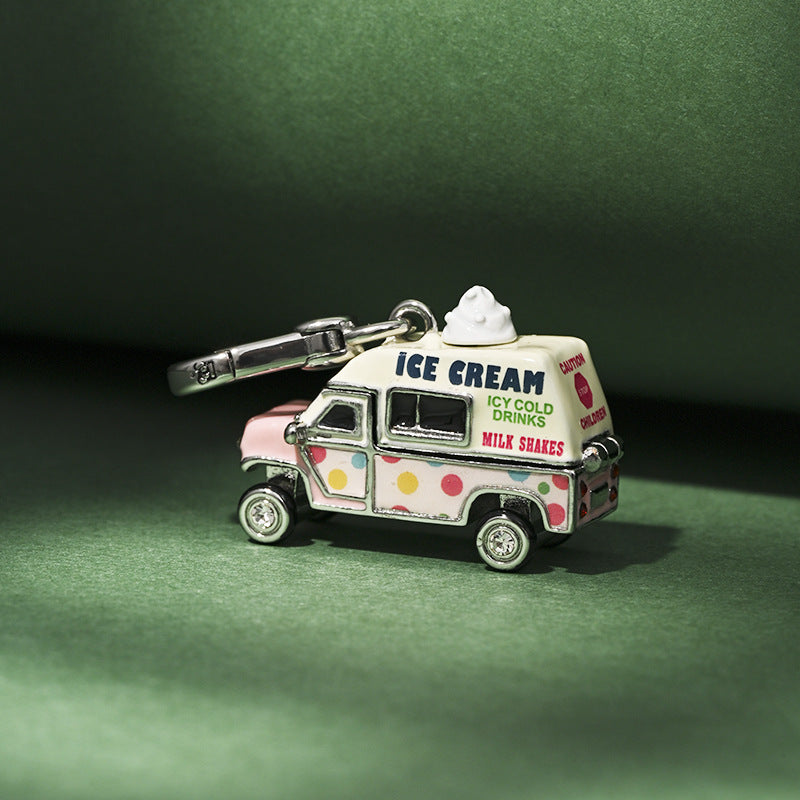 Ice Cream Car Sense Bag Key Necklaces