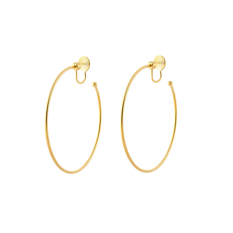 Exaggerated Large Hoop Sier Needle Personalized Classic Rotation Mosquito Ear Clip