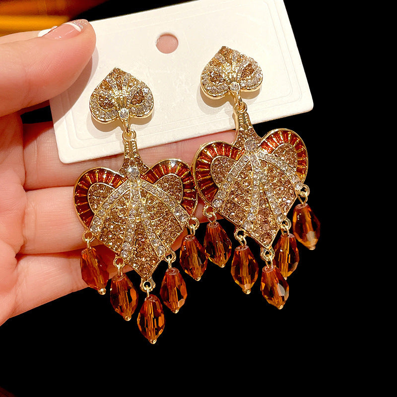 Water Drop Tassel Ethnic Style Chinese Earrings