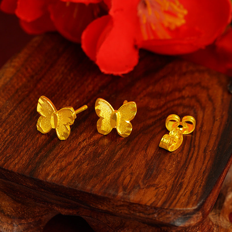 Women's Butterfly Fashion Simple Popular Ornament Imitation Pearl Earrings