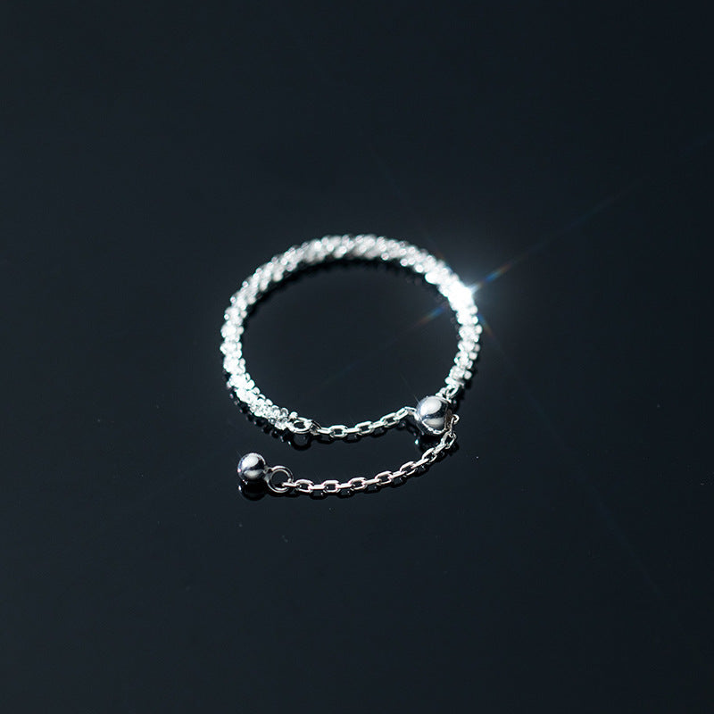 Women's Sterling Sier Sparkling Starry Sky Style Rings