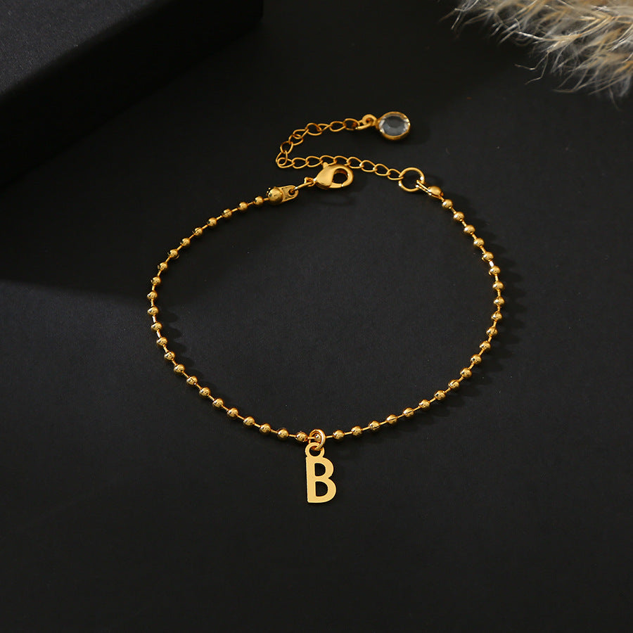 Elegant Letters High Sense English Gold Bracelets