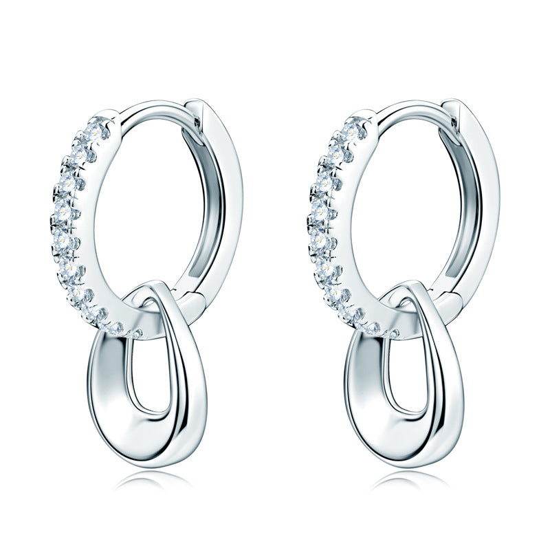 Stylish Women's Double Moissanite Light Luxury Rings