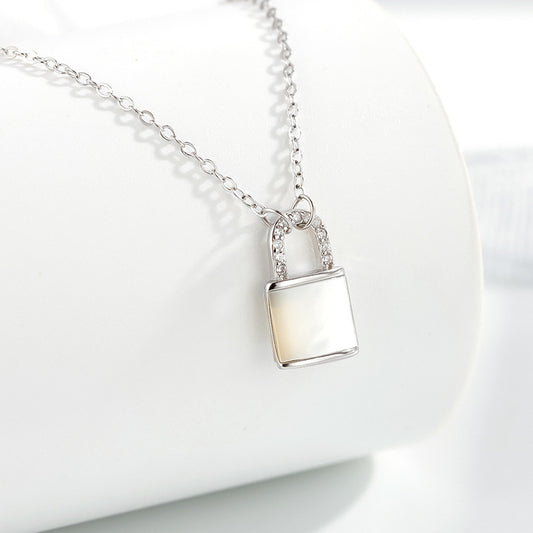 Women's Lock Fashion Sterling Niche Head Shell Necklaces