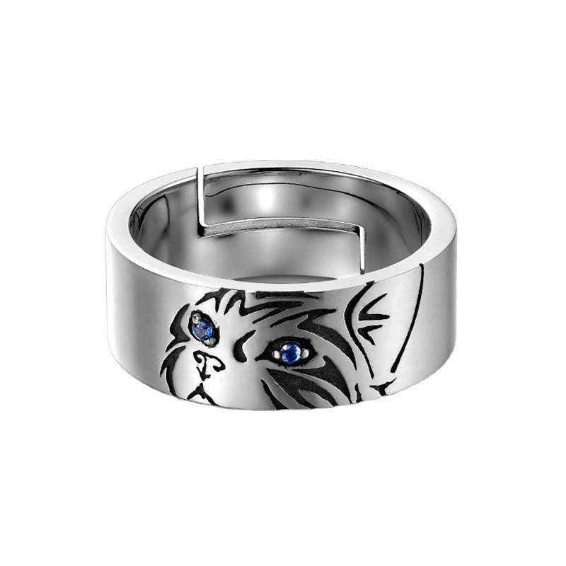 Gold Cat Unique Exquisite Cute Eyes Rings